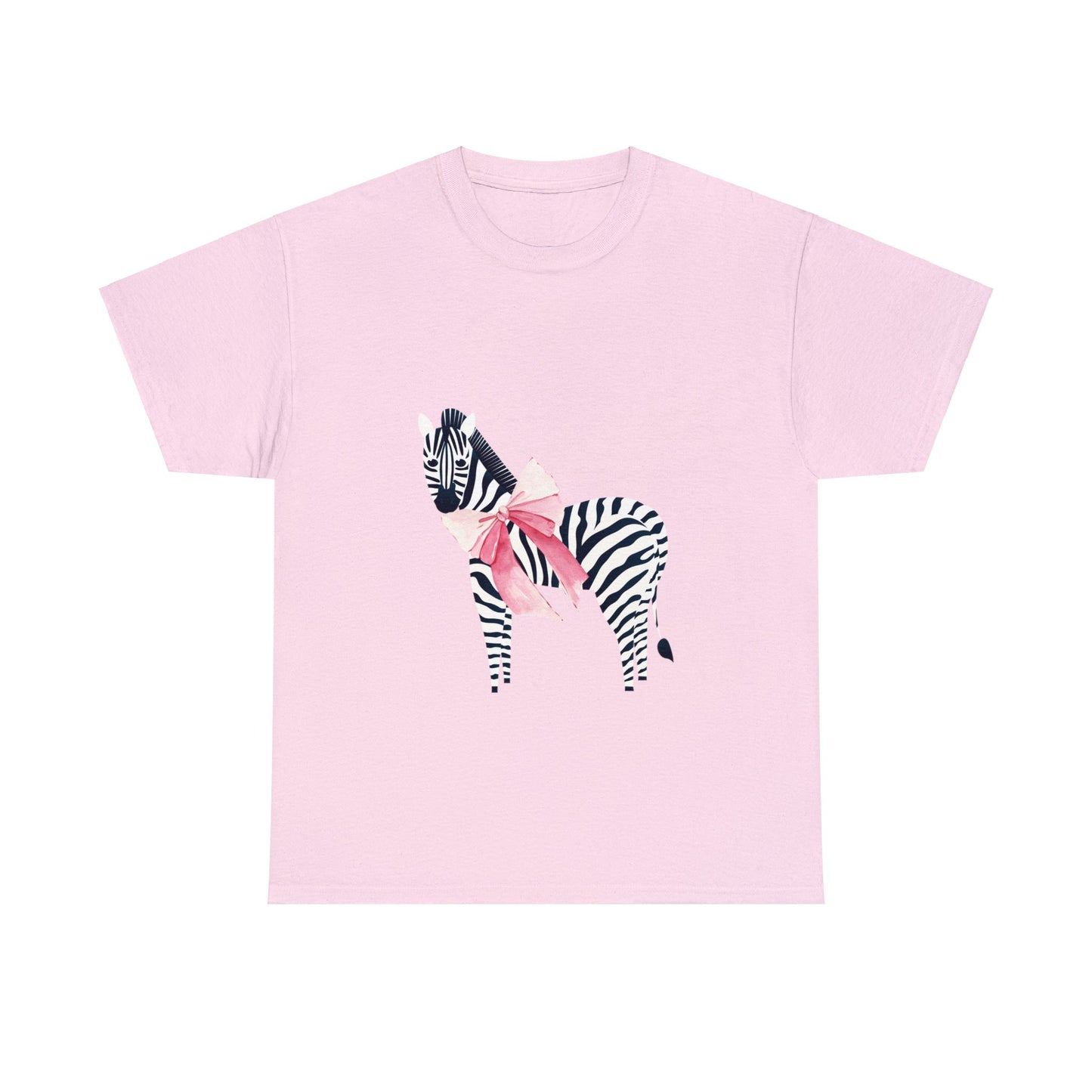 Zebra With Coquette Pink Bow Shirt
