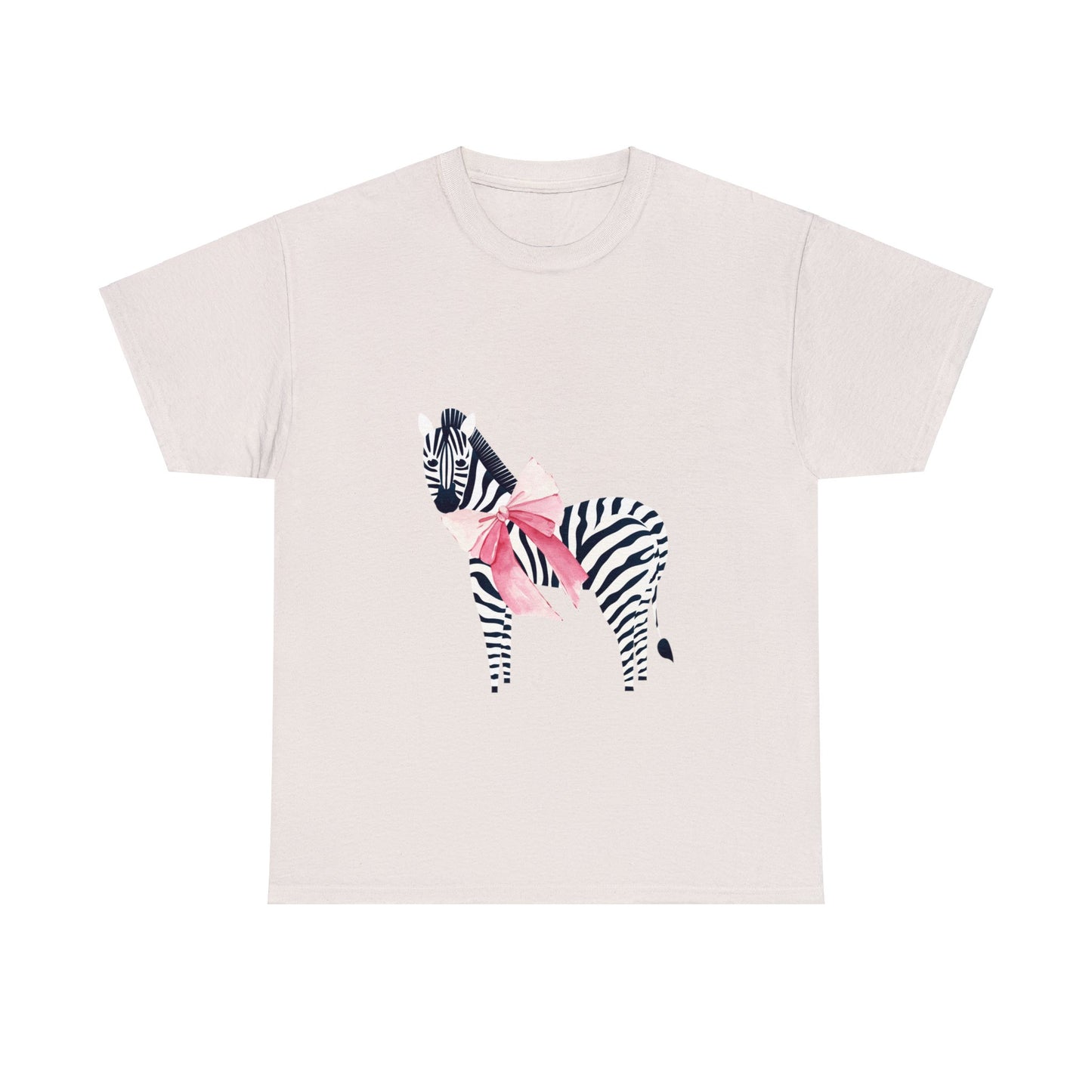 Zebra With Coquette Pink Bow Shirt