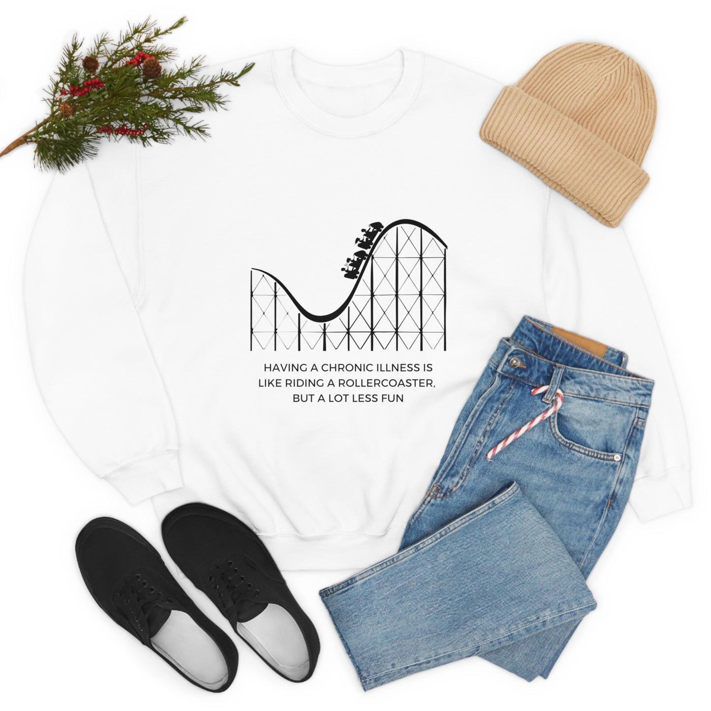 Having a Chronic Illness is Like Riding a Rollercoaster, but a Lot Less Fun Sweatshirt