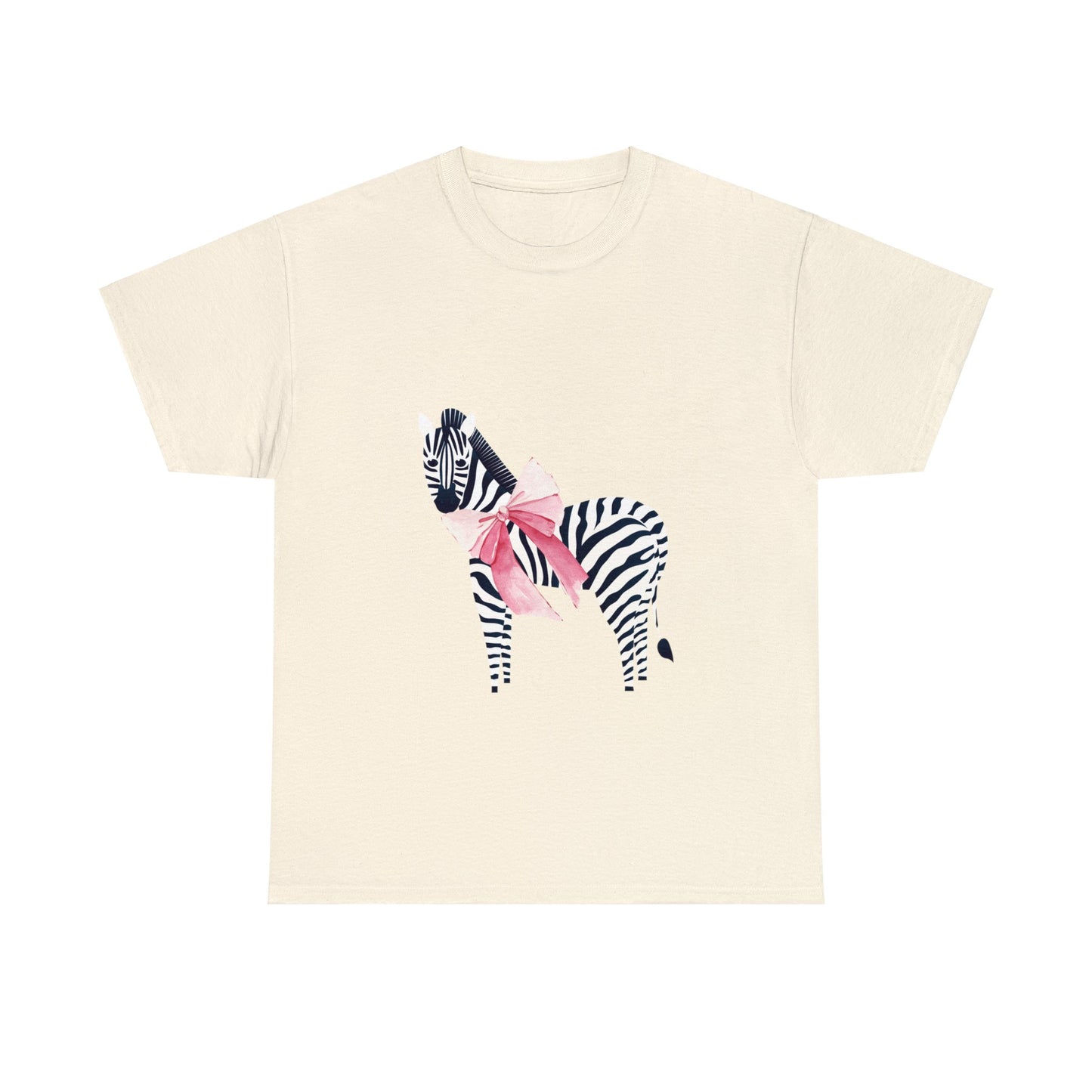Zebra With Coquette Pink Bow Shirt