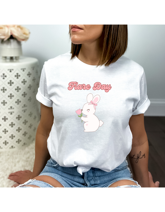 Cute Flare Day Bunny Tshirt