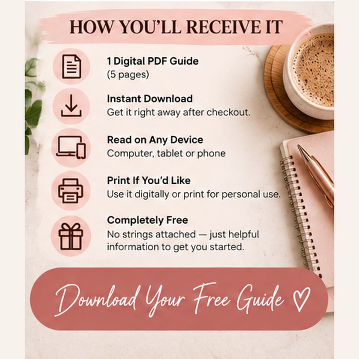 How you'll receive the free mystery shopping digital PDF guide