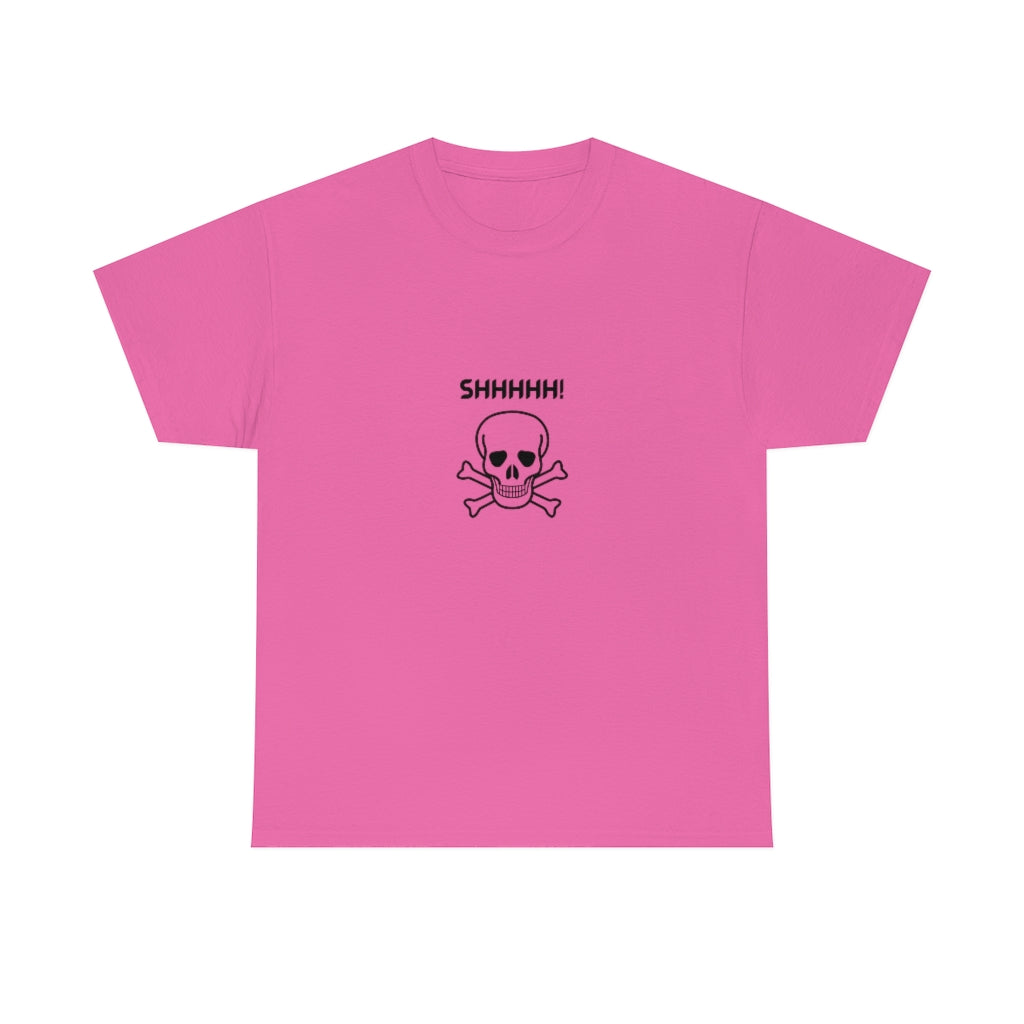 Shhhh Skull Tee Halloween Funny Tshirt Fall Funny Shirts Trendy Graphic Skull T-Shirts - The Good Life Vibe