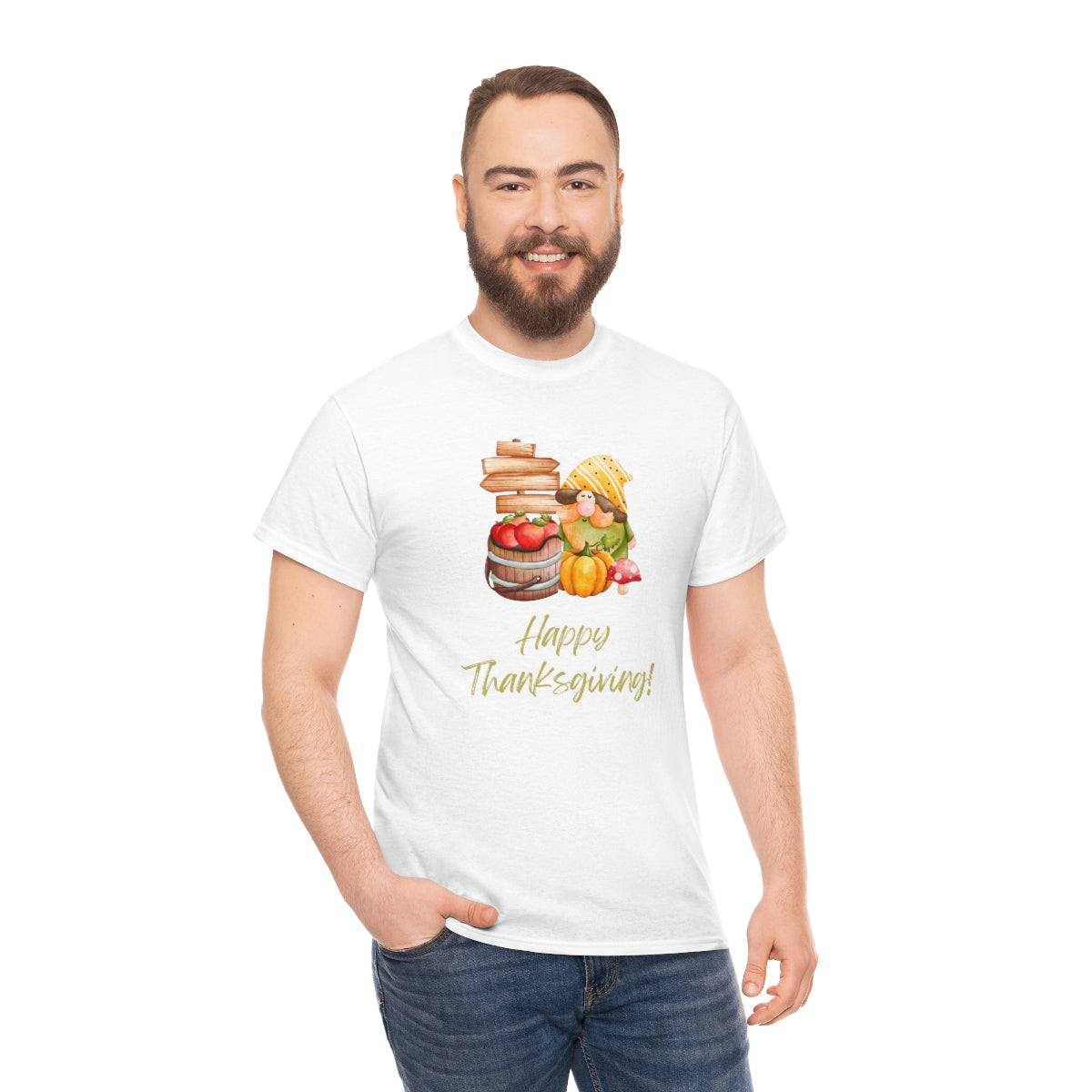 Thanksgiving Tshirt Gnome T-shirt Give Thanks Tee Gratitude Thankful Shirt Adult Fall Tees Autumn Apparel Cute Shirts Women Cute Fall Tee - The Good Life Vibe