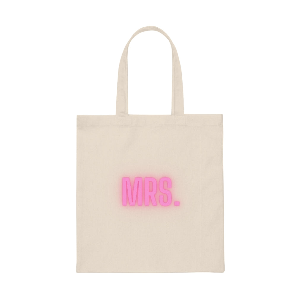 Mrs In Neon Tote Bag Bride Bag Bride Tote Bag Bride Gift Wedding Day Tote Mrs Tote Bag Fun Bride Bags Trendy Bride Gift Wedding Day Bag - The Good Life Vibe
