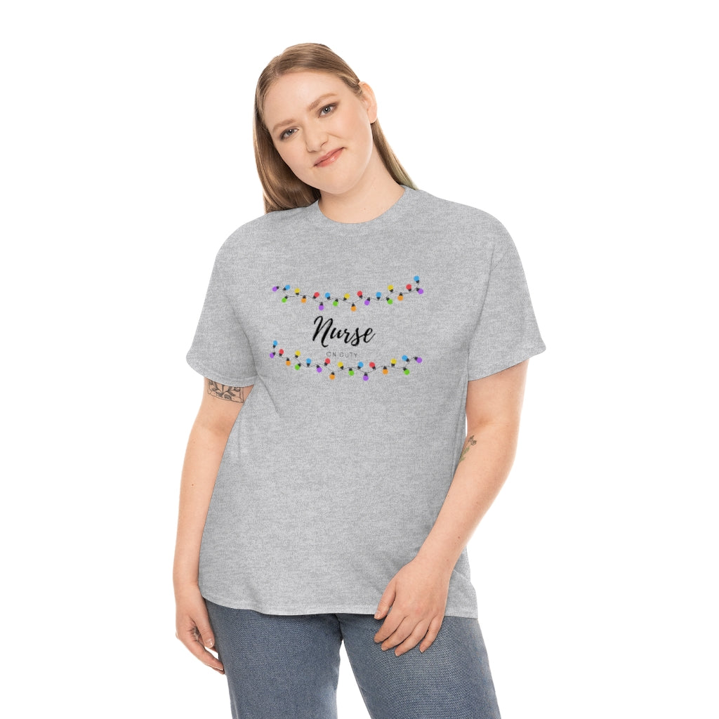 Nurse On Duty Tee Christmas Tee Nurse Christmas Shirt Christmas Lights Tee Nurse Tshirt Cute Christmas Nurse Tee - The Good Life Vibe