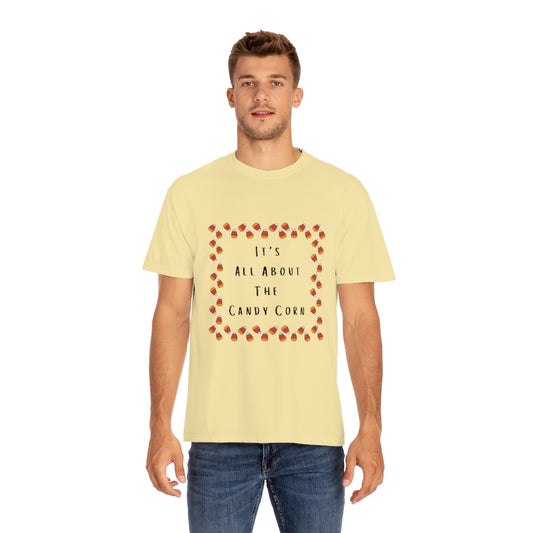 It's All About The Candy Corn Border Comfort Colors T-shirt - The Good Life Vibe