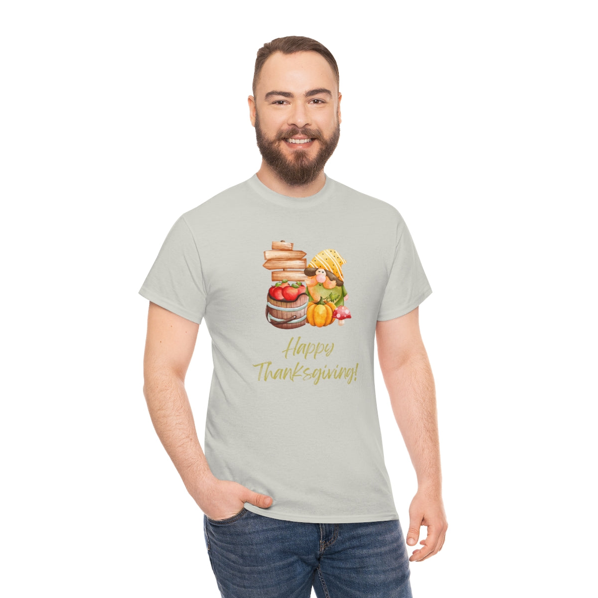 Thanksgiving Tshirt Gnome T-shirt Give Thanks Tee Gratitude Thankful Shirt Adult Fall Tees Autumn Apparel Cute Shirts Women Cute Fall Tee - The Good Life Vibe
