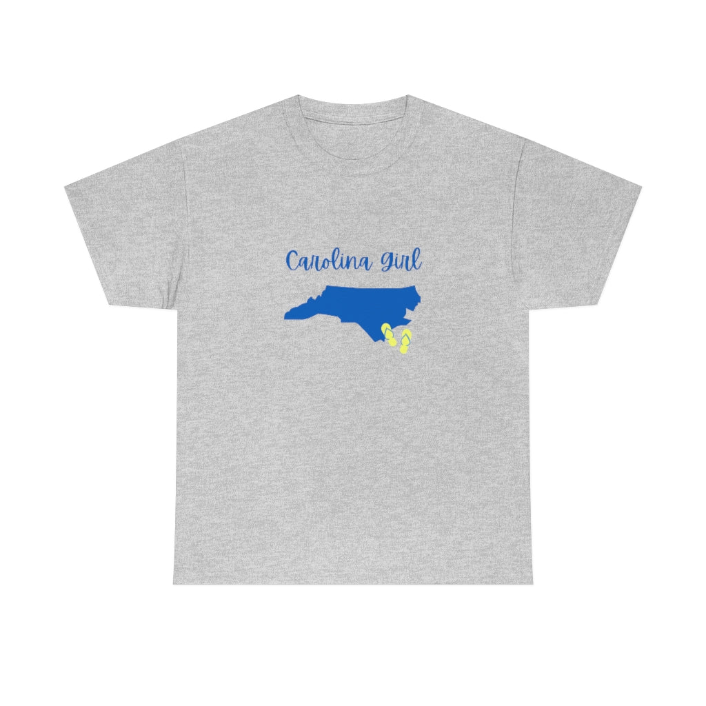 North Carolina Girl Tee Southern Flip Flops T-Shirt State Graphic Tee Trendy Carolina Shirt - The Good Life Vibe