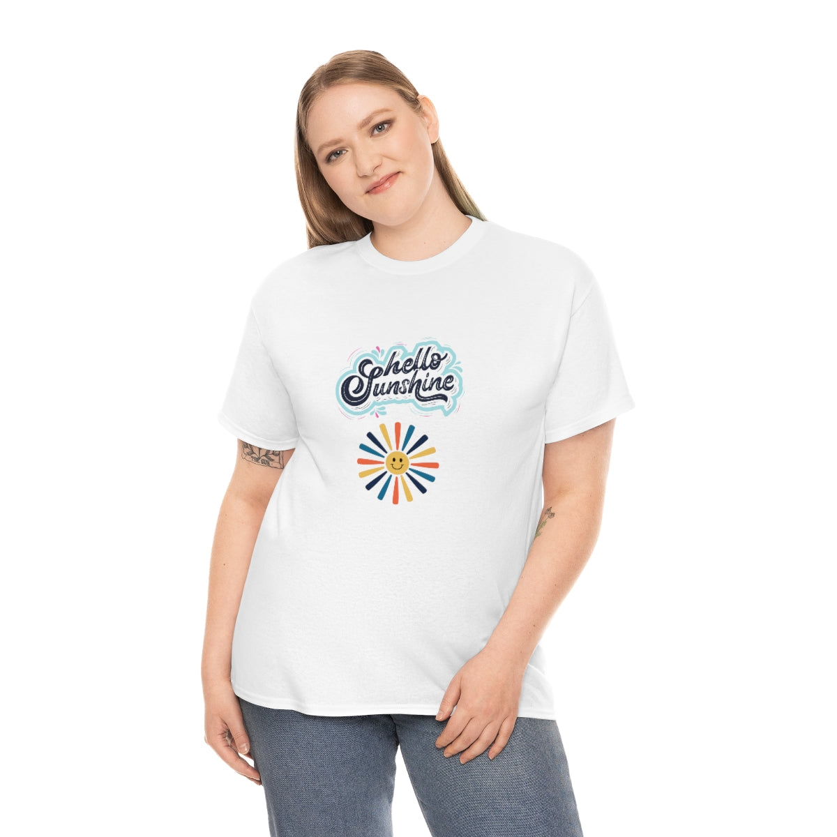 Hello Sunshine Tee, Retro Sunshine Tee, Vintage Graphic T-Shirt, Retro Sun Tshirt, Summer Shirt, Boho Shirt, Sunshine, Camping Shirt - The Good Life Vibe