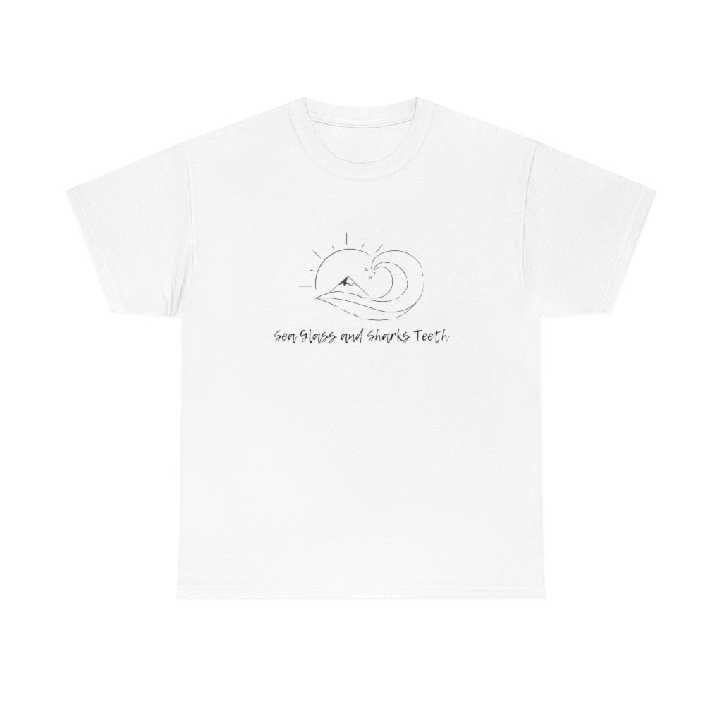 Sea Glass Sharks Teeth Tee Beach Tshirt Ocean Waves Shirt Sea Glass Collector Tee Sharks Teeth Collector Shirt Beach Lover Tee - The Good Life Vibe