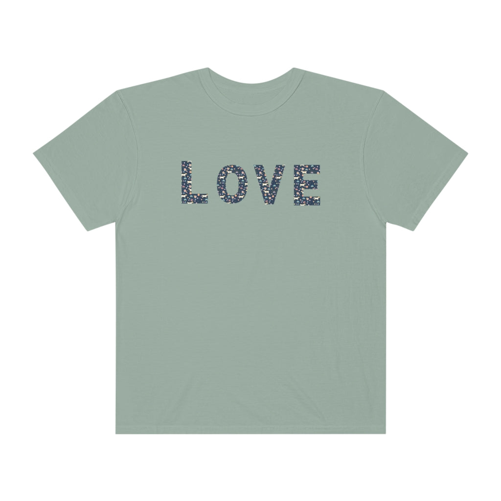 Love Dog Tee Comfort Colors Graphic T-Shirt Trendy Preppy Cute Shirt - The Good Life Vibe