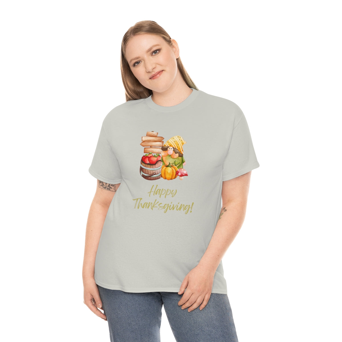 Thanksgiving Tshirt Gnome T-shirt Give Thanks Tee Gratitude Thankful Shirt Adult Fall Tees Autumn Apparel Cute Shirts Women Cute Fall Tee - The Good Life Vibe