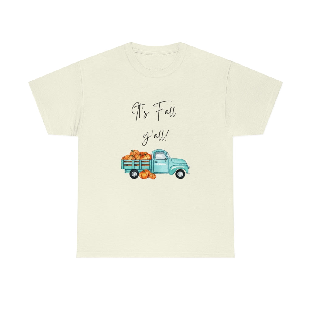 Pumpkins, Trucks and Fall Y'all Heavy Cotton Tee - The Good Life Vibe
