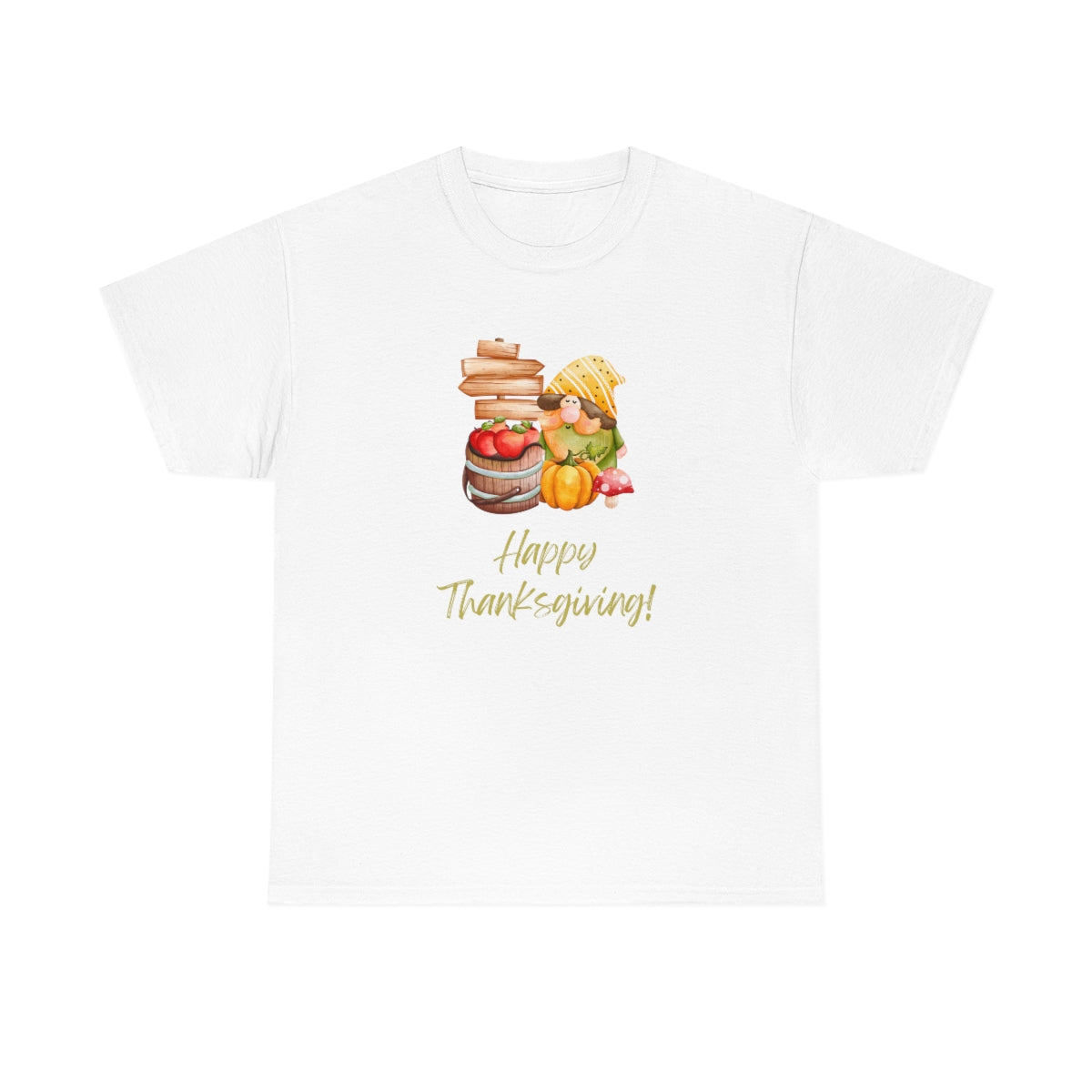 Thanksgiving Tshirt Gnome T-shirt Give Thanks Tee Gratitude Thankful Shirt Adult Fall Tees Autumn Apparel Cute Shirts Women Cute Fall Tee - The Good Life Vibe