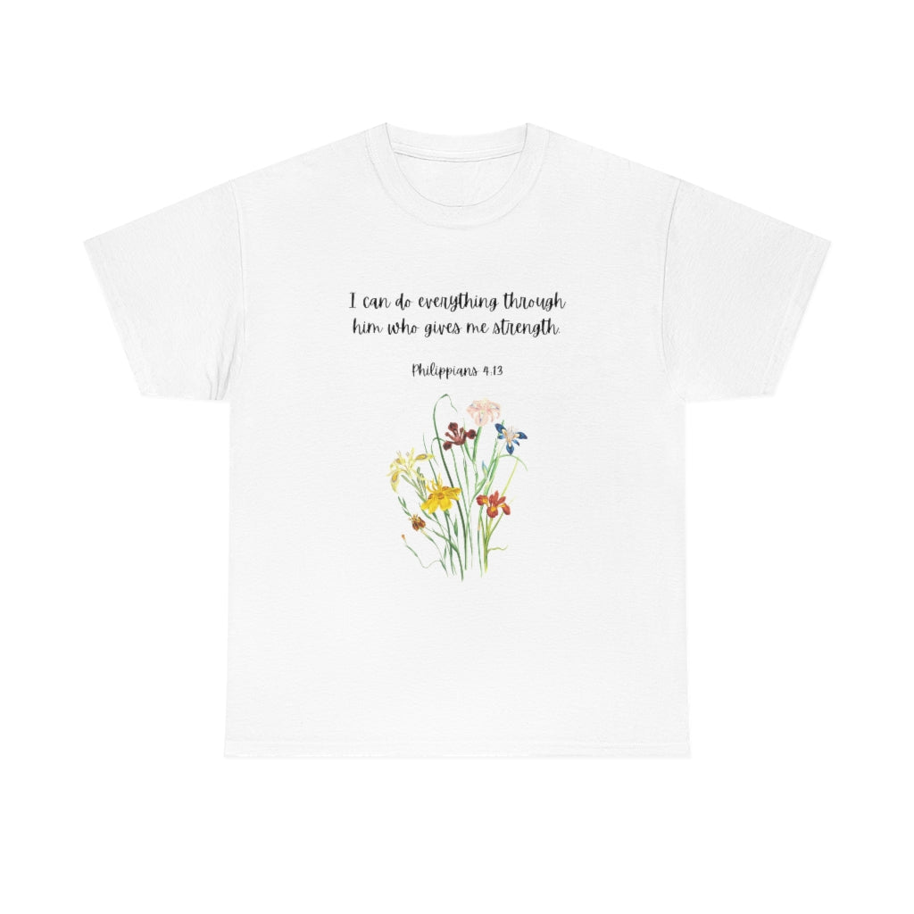 I Can Do All Things Thru Christ Tshirt Bible Verse Shirts Phil 4:13 Tee Comfy Women's Motivational Shirt Christian Tshirt Christian Apparel Faith Clothing - The Good Life Vibe