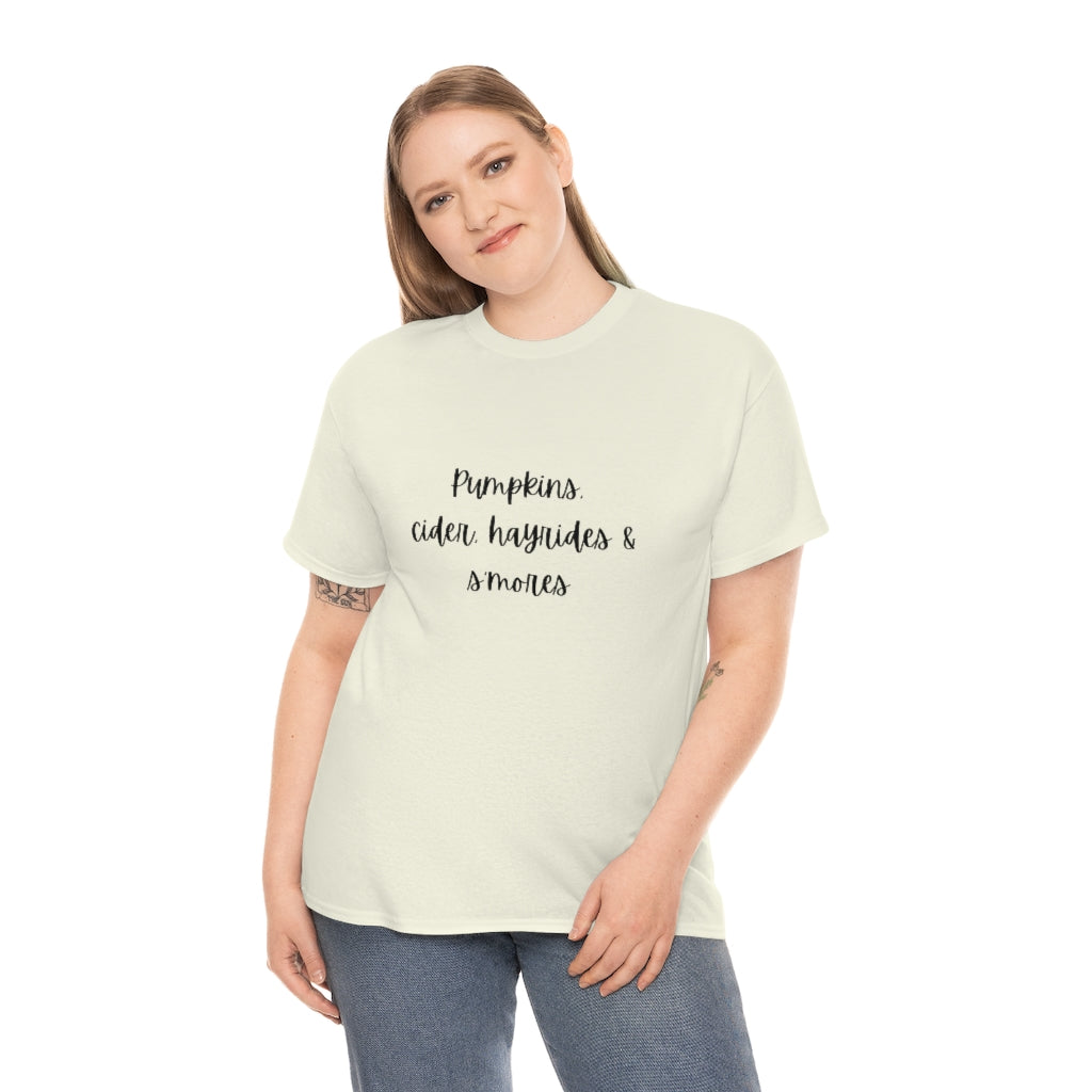 Pumpkins Cider Hayrides and More Tee Fall Preppy T-Shirt Halloween Fun Shirt Autumn Gift - The Good Life Vibe
