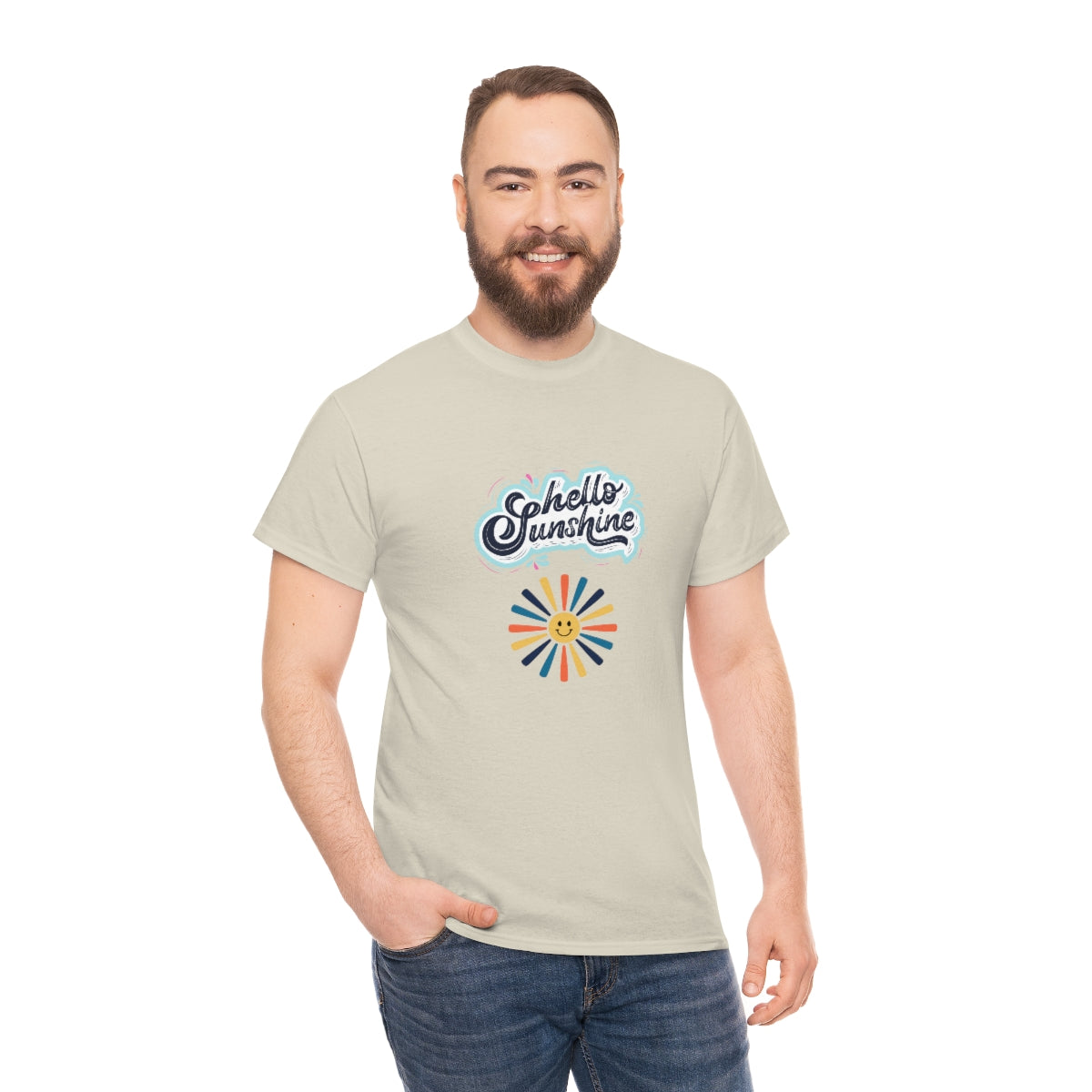 Hello Sunshine Tee, Retro Sunshine Tee, Vintage Graphic T-Shirt, Retro Sun Tshirt, Summer Shirt, Boho Shirt, Sunshine, Camping Shirt - The Good Life Vibe