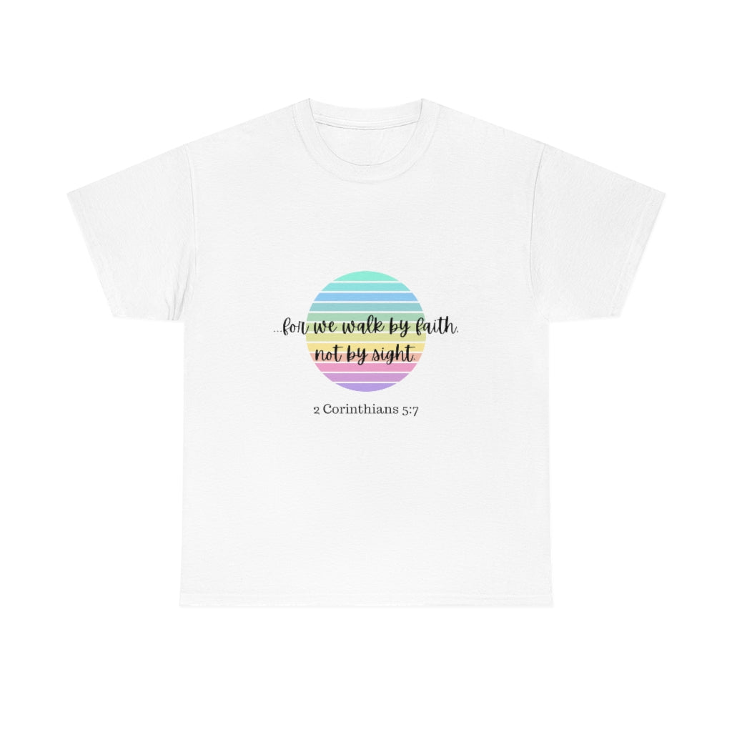 Walk By Faith T-Shirt Bible Verse Shirt Faith Tee Womens Gift Trendy T-Shirts Christian Tshirt Christian Apparel Faith Clothing - The Good Life Vibe