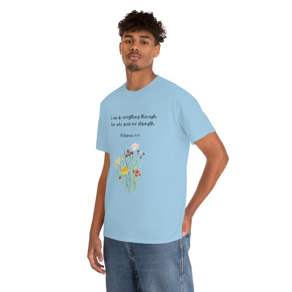 I Can Do All Things Thru Christ Tshirt Bible Verse Shirts Phil 4:13 Tee Comfy Women's Motivational Shirt Christian Tshirt Christian Apparel Faith Clothing - The Good Life Vibe
