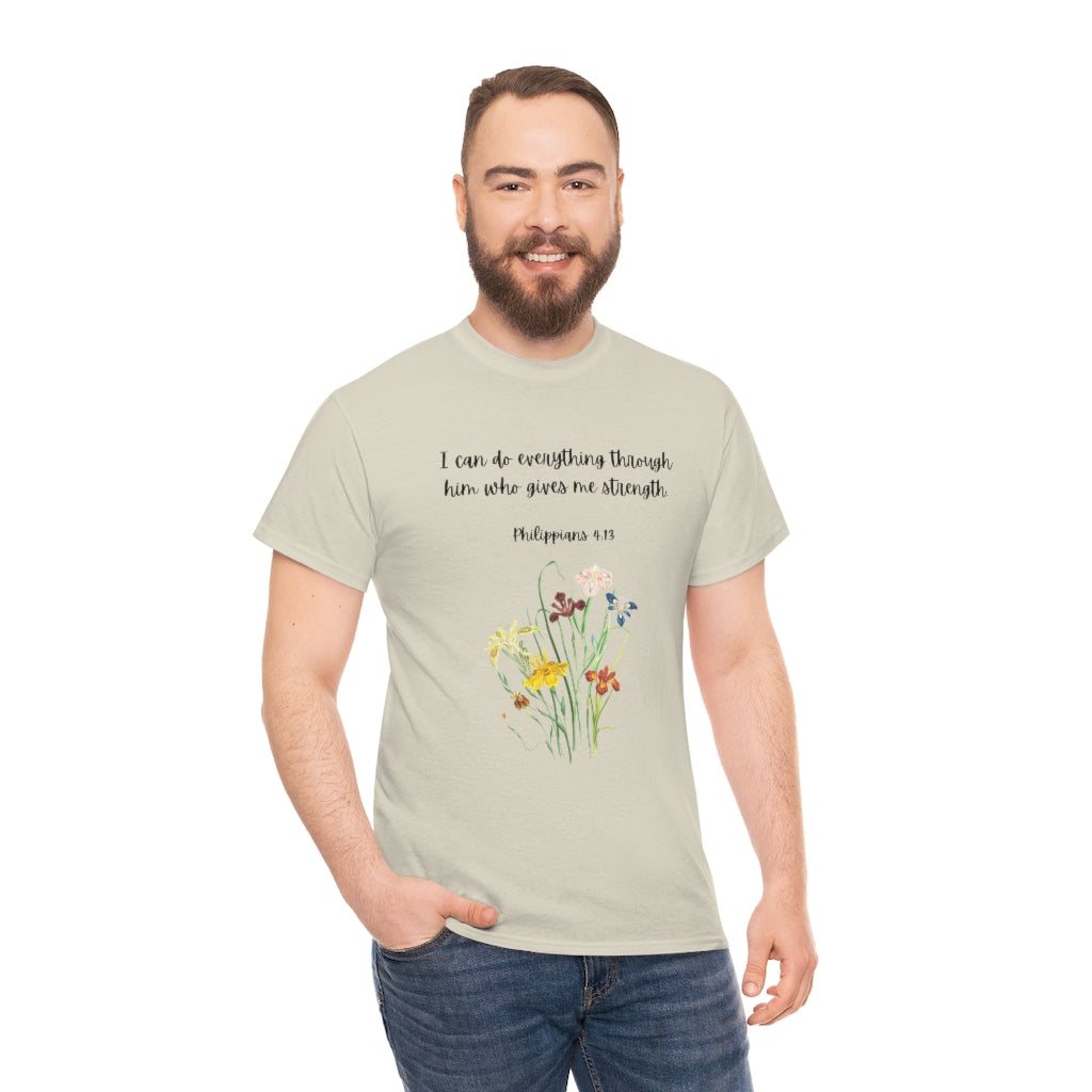 I Can Do All Things Thru Christ Tshirt Bible Verse Shirts Phil 4:13 Tee Comfy Women's Motivational Shirt Christian Tshirt Christian Apparel Faith Clothing - The Good Life Vibe