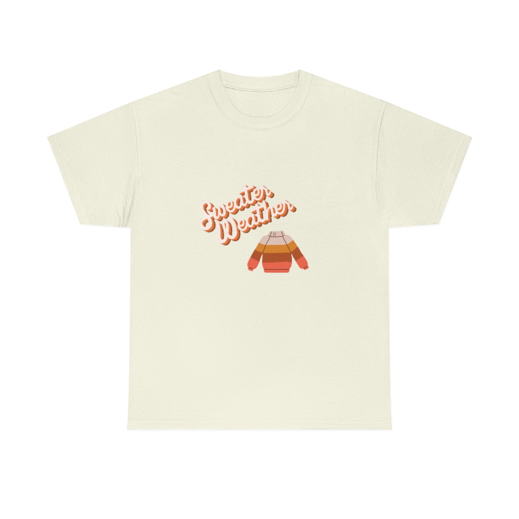 Sweater Weather Retro Fall Tee Winter Tshirt Cute Boho Shirt Women Autumn Thanksgiving T-shirt Halloween FunT - The Good Life Vibe
