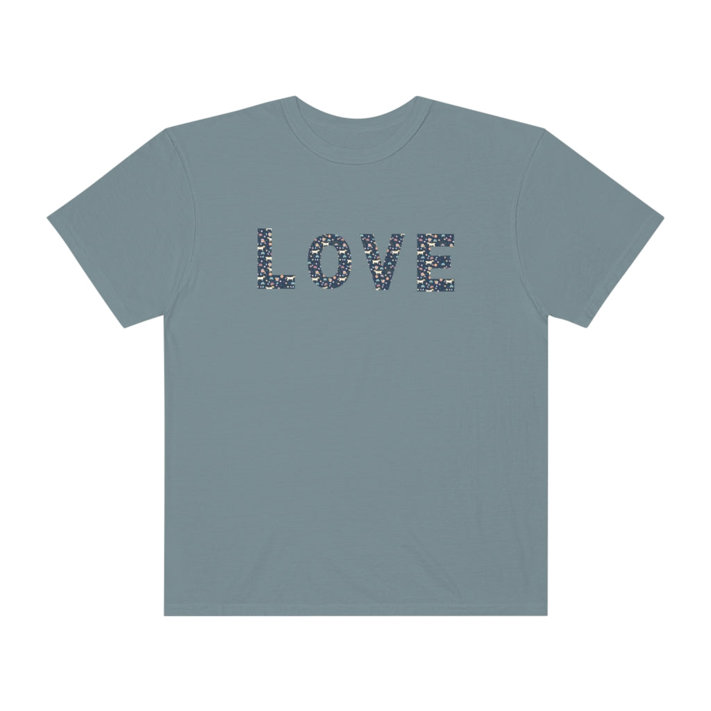 Love Dog Tee Comfort Colors Graphic T-Shirt Trendy Preppy Cute Shirt - The Good Life Vibe