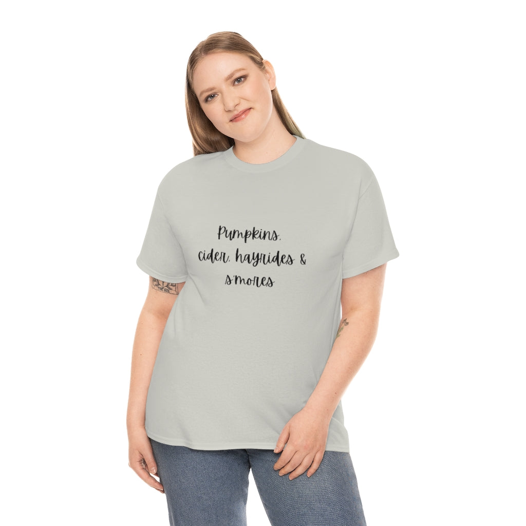 Pumpkins Cider Hayrides and More Tee Fall Preppy T-Shirt Halloween Fun Shirt Autumn Gift - The Good Life Vibe