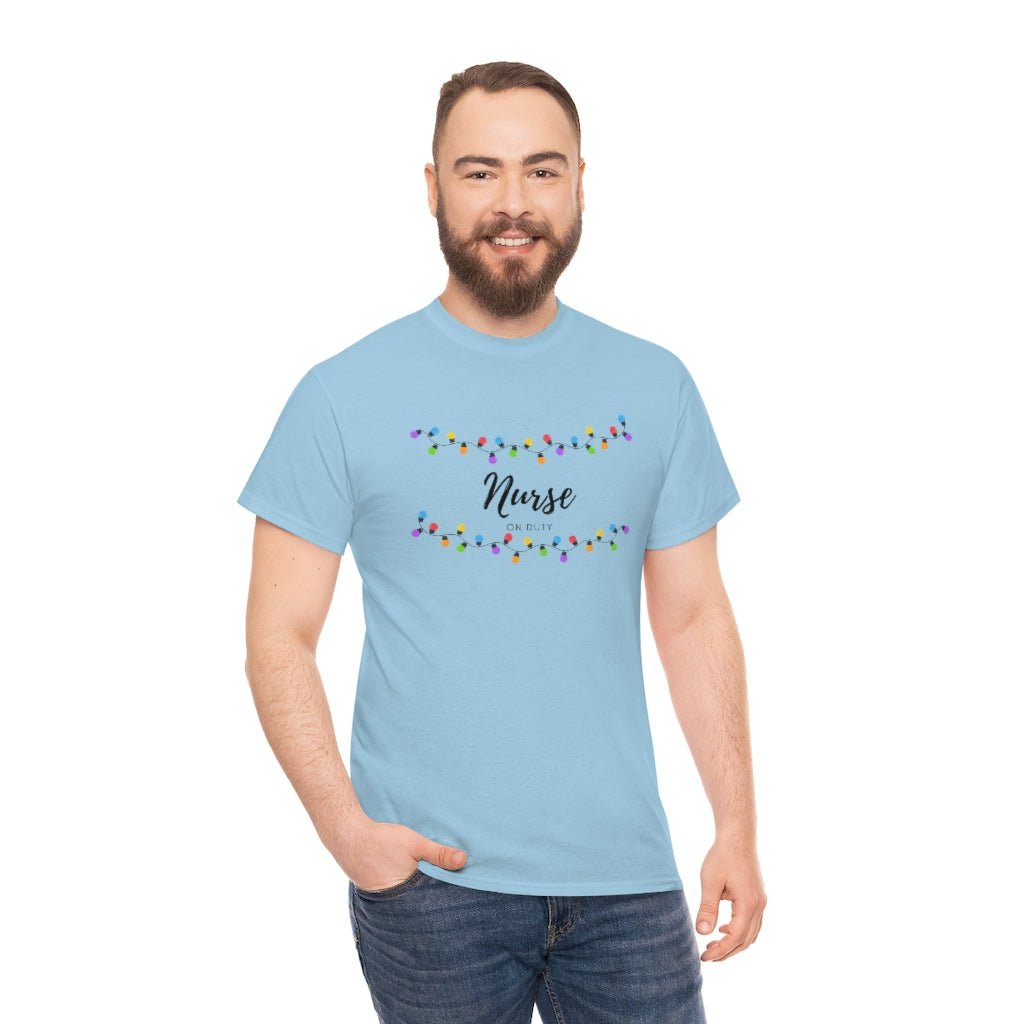 Nurse On Duty Tee Christmas Tee Nurse Christmas Shirt Christmas Lights Tee Nurse Tshirt Cute Christmas Nurse Tee - The Good Life Vibe