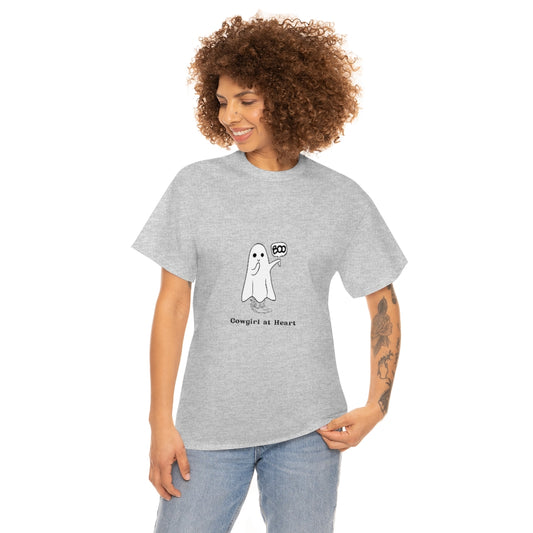 Cowgirl at HeartTee Ghost T-Shirt Cowgirl Boots Shirt Halloween Shirt Funny Cute Tee Graphic Spooky Shirt - The Good Life Vibe