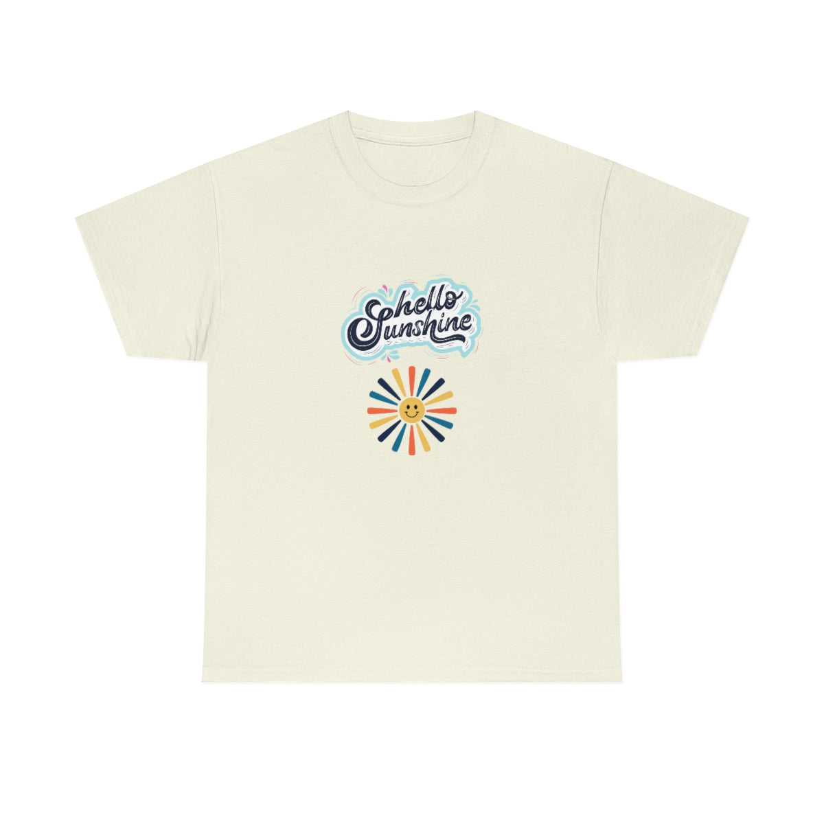 Hello Sunshine Tee, Retro Sunshine Tee, Vintage Graphic T-Shirt, Retro Sun Tshirt, Summer Shirt, Boho Shirt, Sunshine, Camping Shirt - The Good Life Vibe