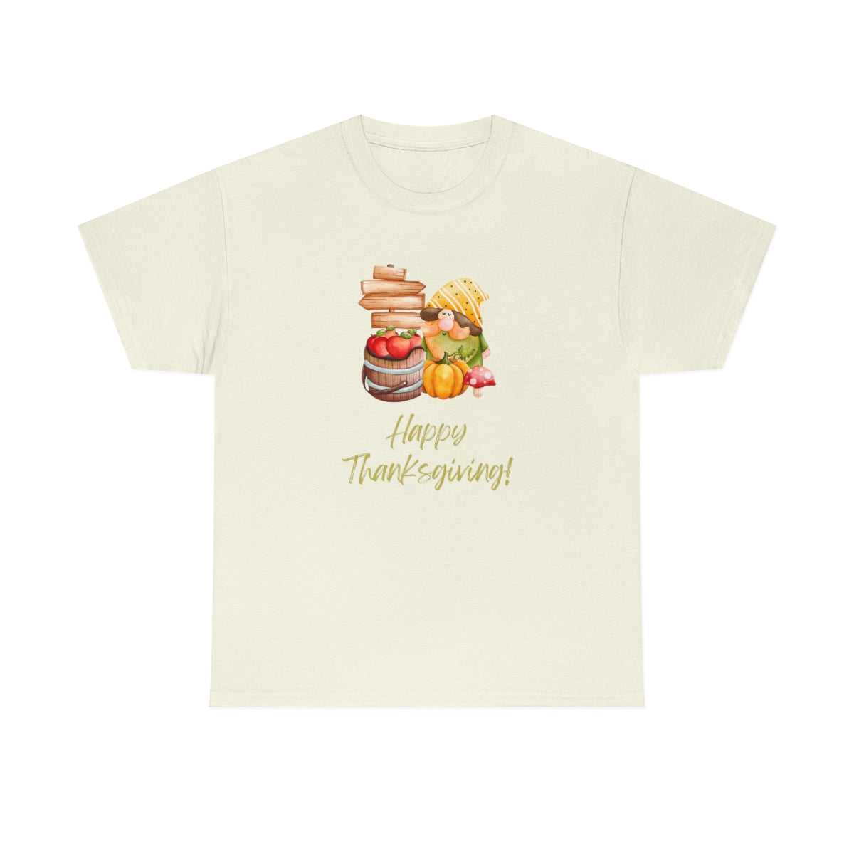 Thanksgiving Tshirt Gnome T-shirt Give Thanks Tee Gratitude Thankful Shirt Adult Fall Tees Autumn Apparel Cute Shirts Women Cute Fall Tee - The Good Life Vibe