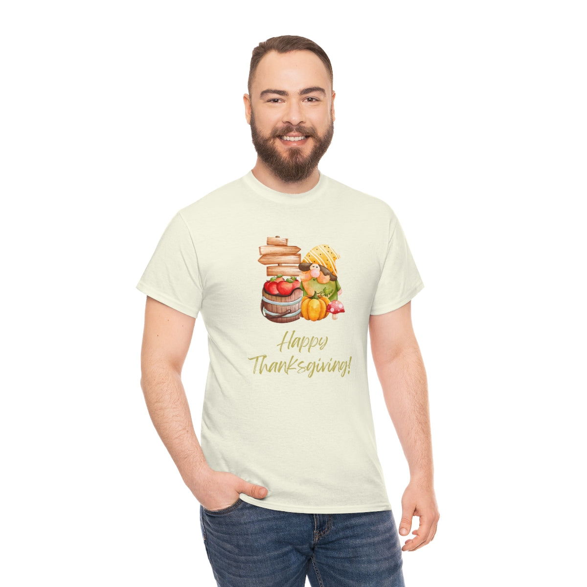 Thanksgiving Tshirt Gnome T-shirt Give Thanks Tee Gratitude Thankful Shirt Adult Fall Tees Autumn Apparel Cute Shirts Women Cute Fall Tee - The Good Life Vibe