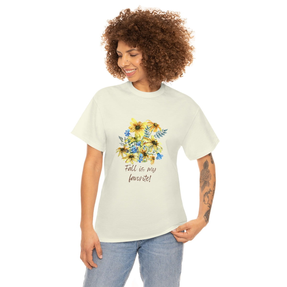 Fall is My Favorite Thanksgiving Tshirt Floral T-shirt Thankful Shirt Adult Fall Tees Autumn Apparel Cute Shirts Women Cute Fall Tee - The Good Life Vibe