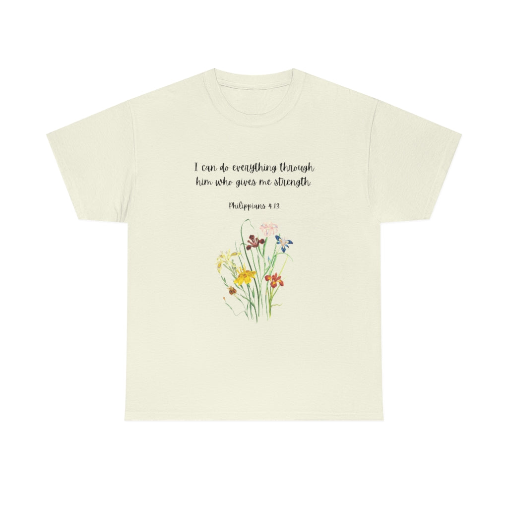 I Can Do All Things Thru Christ Tshirt Bible Verse Shirts Phil 4:13 Tee Comfy Women's Motivational Shirt Christian Tshirt Christian Apparel Faith Clothing - The Good Life Vibe