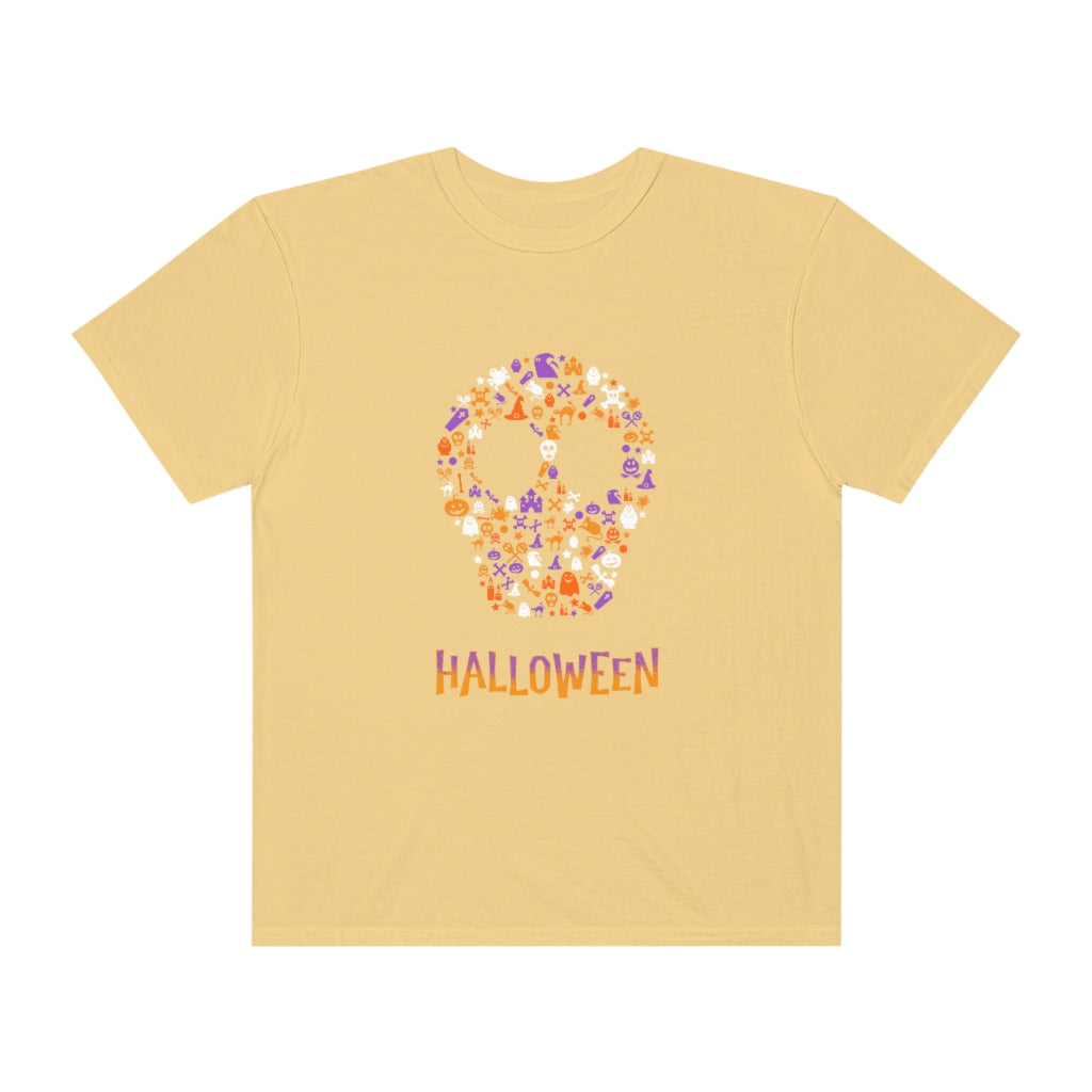 Floral Skull Halloween Comfort Colors T-shirt - The Good Life Vibe