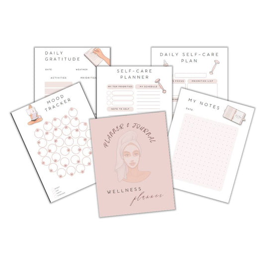 3 Month Self Care and Wellness Journal and Planner Digital Download