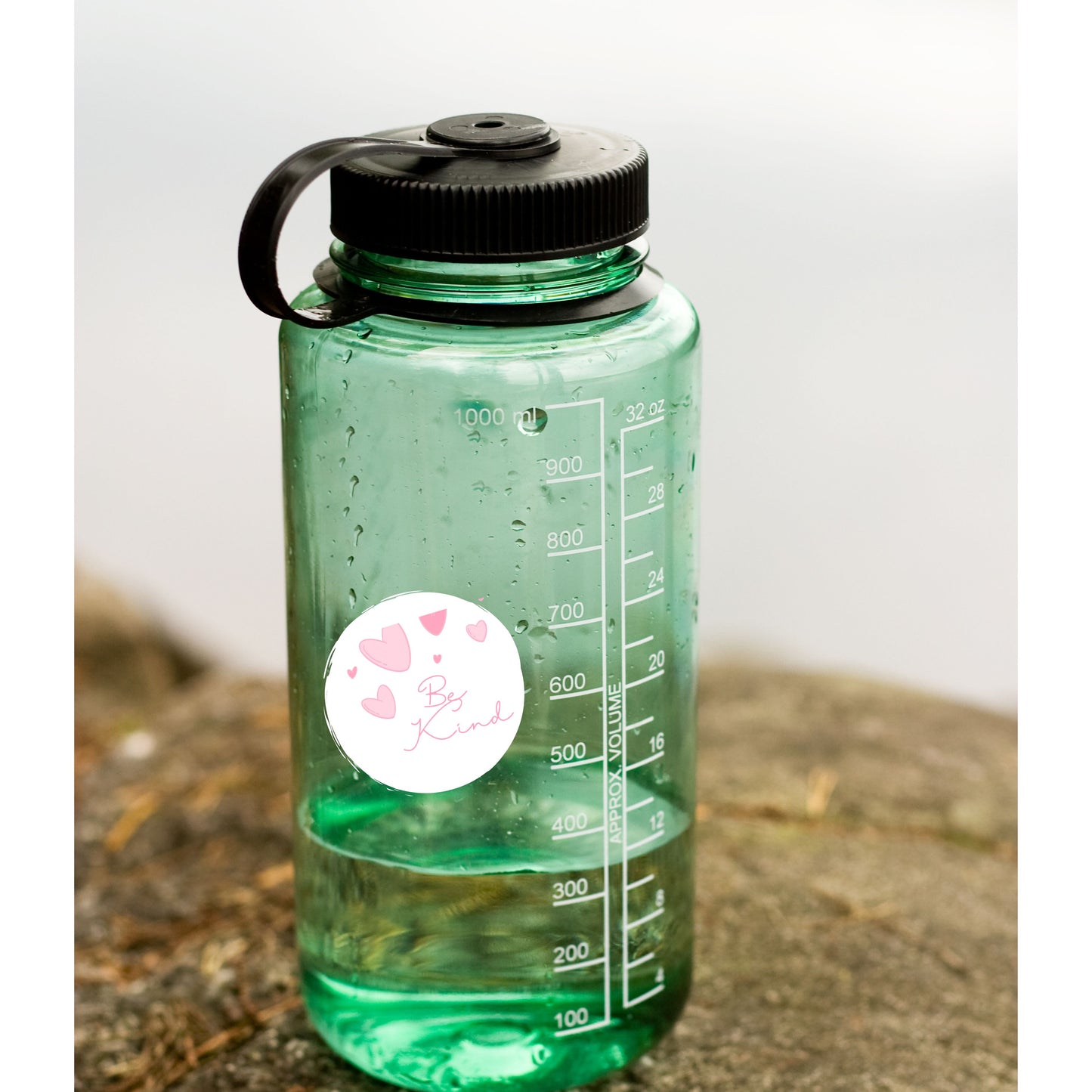 Be Kind Round Stickers For Water Bottles, Laptops, Windows