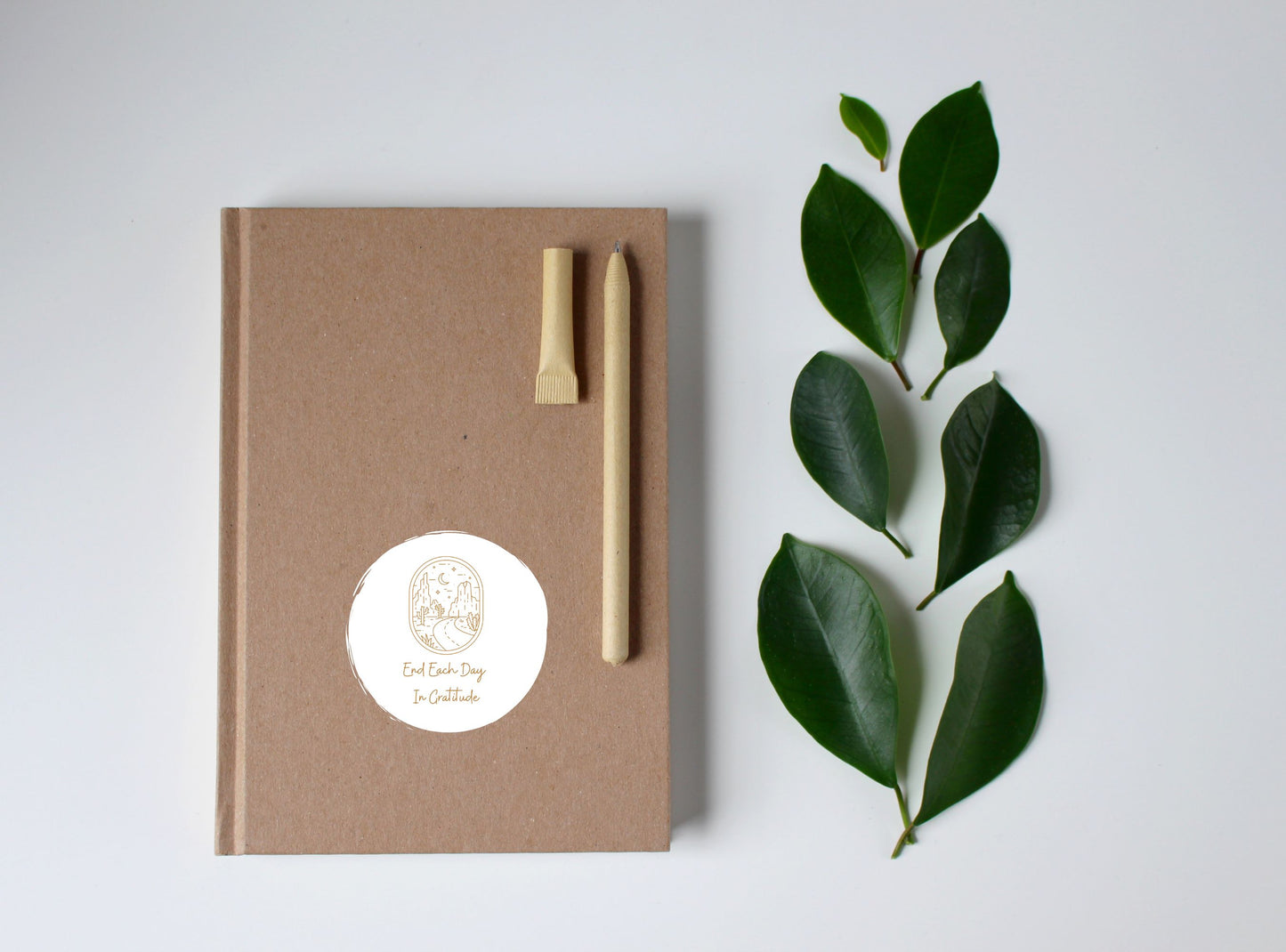 End Each Day In Gratitude Sticker For Water Bottle, Lap Top, iPhone, IPad