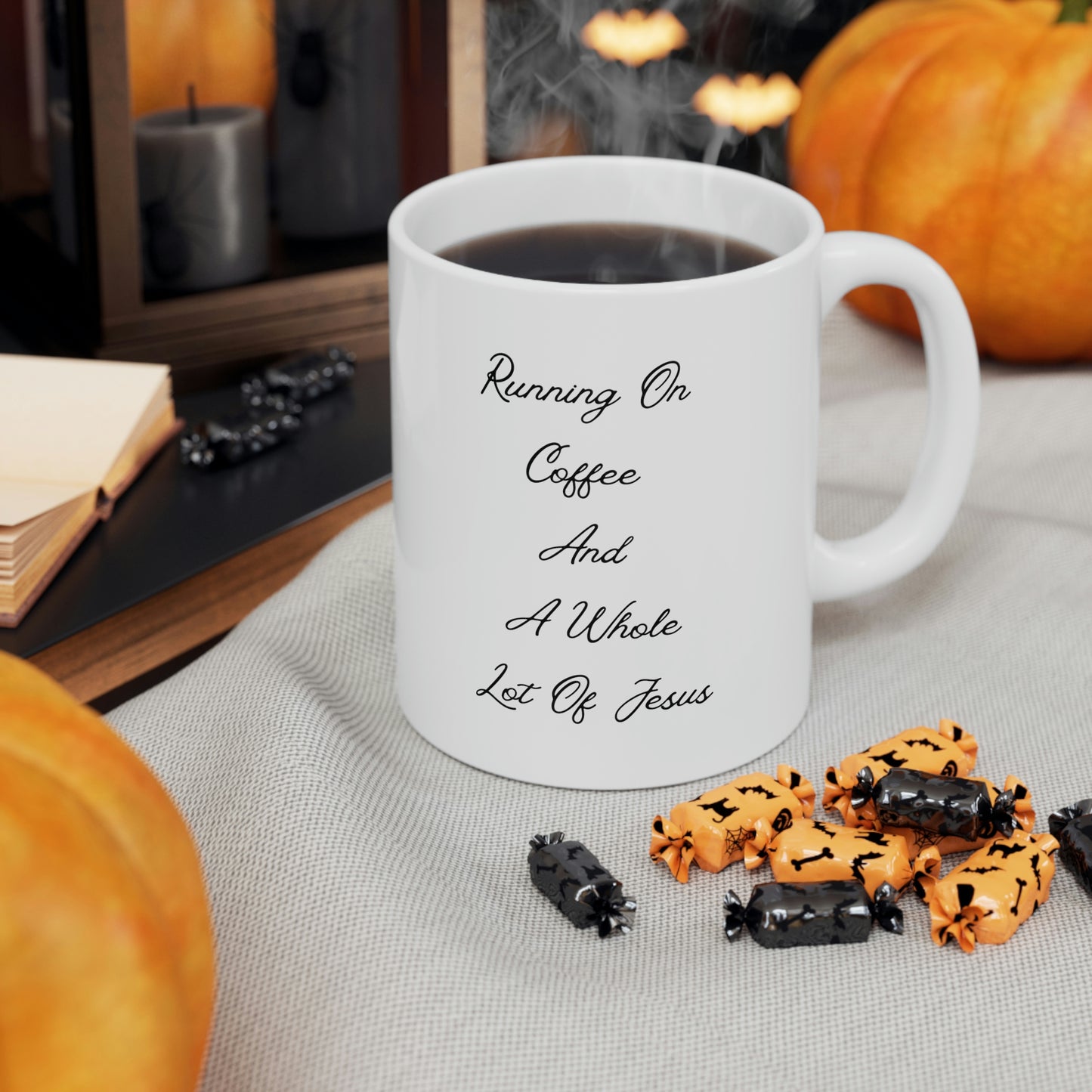 Running On Coffee And A Whole Lot Of Jesus Coffee Cup Mug