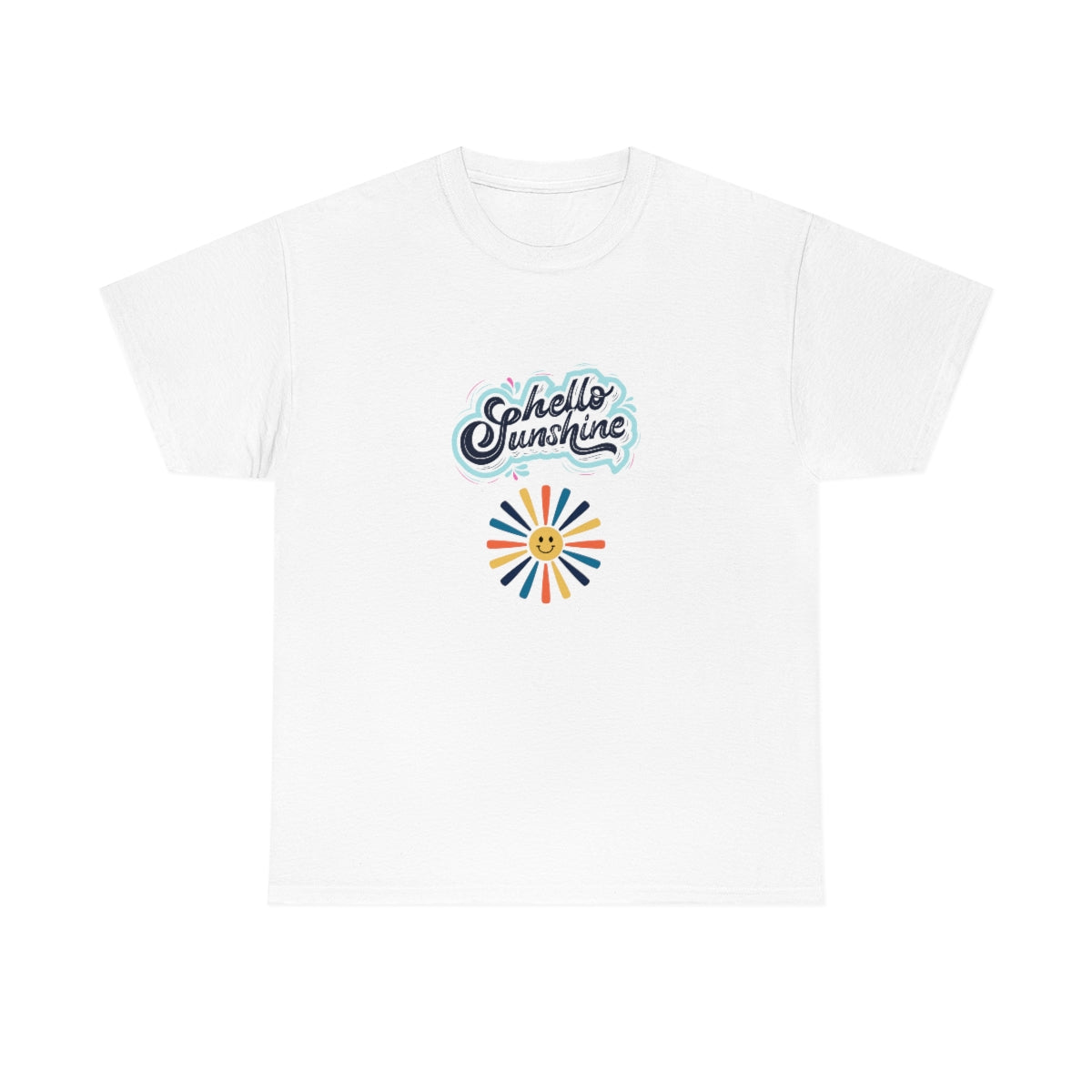 Hello Sunshine Tee, Retro Sunshine Tee, Vintage Graphic T-Shirt, Retro Sun Tshirt, Summer Shirt, Boho Shirt, Sunshine, Camping Shirt - The Good Life Vibe