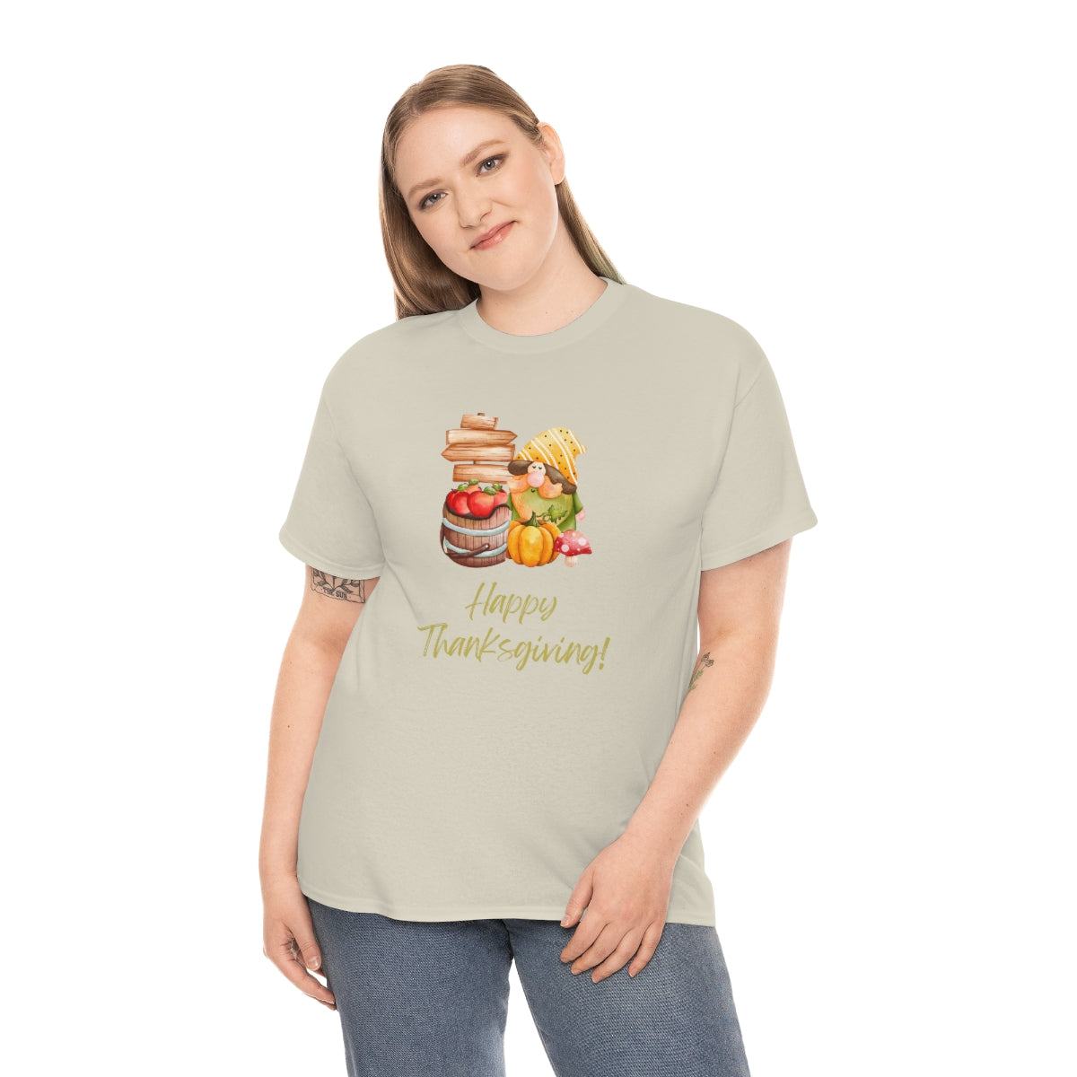 Thanksgiving Tshirt Gnome T-shirt Give Thanks Tee Gratitude Thankful Shirt Adult Fall Tees Autumn Apparel Cute Shirts Women Cute Fall Tee - The Good Life Vibe