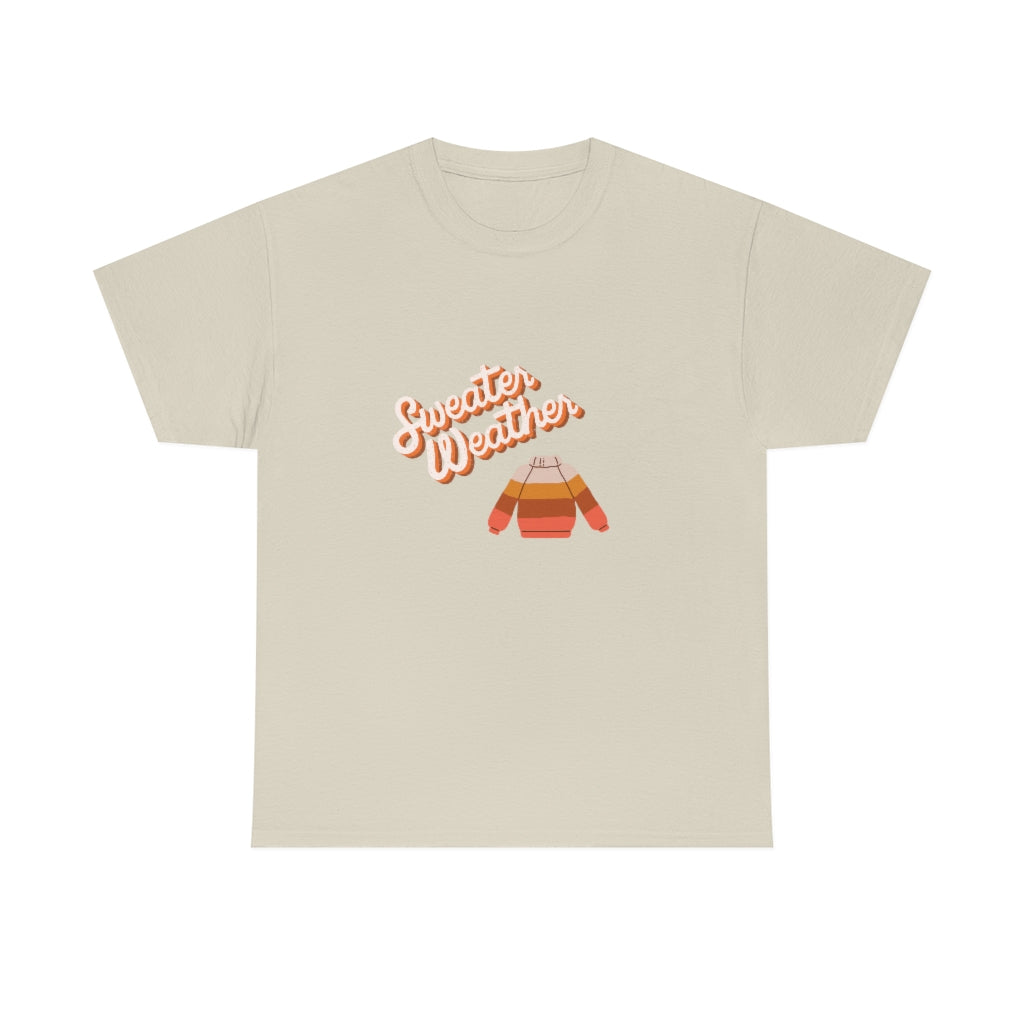 Sweater Weather Retro Fall Tee Winter Tshirt Cute Boho Shirt Women Autumn Thanksgiving T-shirt Halloween FunT - The Good Life Vibe