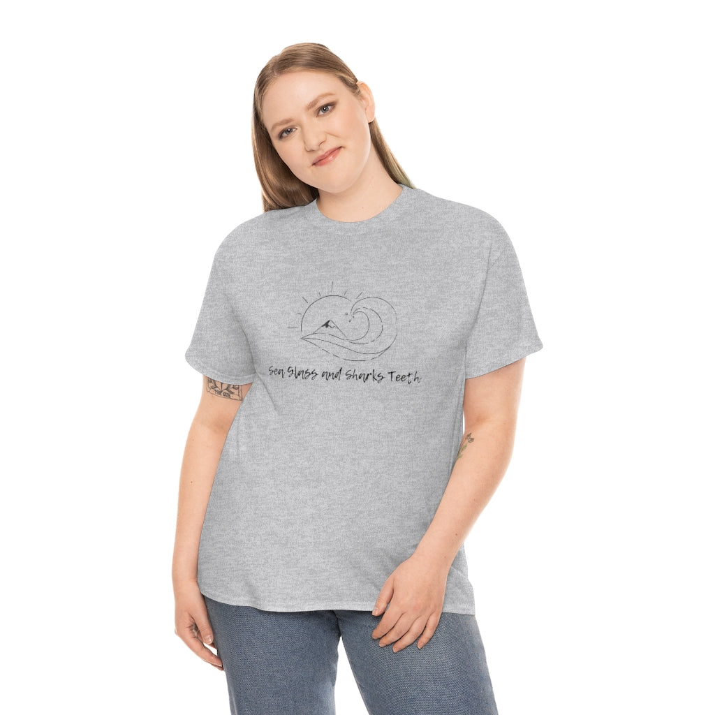 Sea Glass Sharks Teeth Tee Beach Tshirt Ocean Waves Shirt Sea Glass Collector Tee Sharks Teeth Collector Shirt Beach Lover Tee - The Good Life Vibe