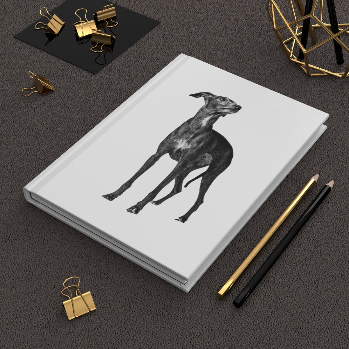 Black Dog Notebook, Hard Cover Notebook, Dotted Paper Journal, Black Dog,, Lined Notebook, Lined Journal, Stationary, Empowerment Journal - The Good Life Vibe