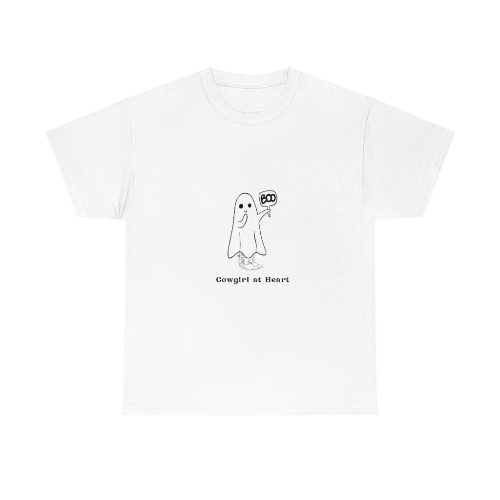 Cowgirl at HeartTee Ghost T-Shirt Cowgirl Boots Shirt Halloween Shirt Funny Cute Tee Graphic Spooky Shirt - The Good Life Vibe