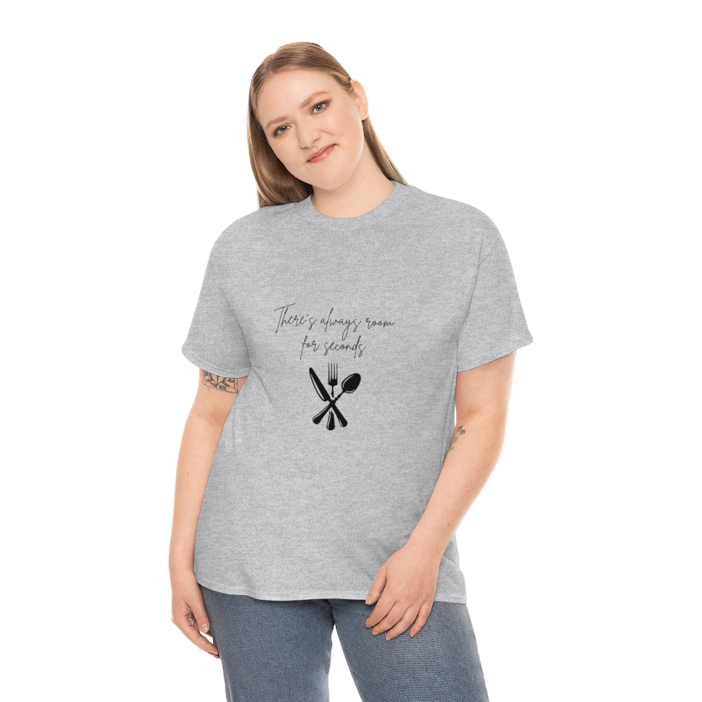 Theres Always Room For Seconds Tshirt Funny Shirt Thanksgiving Sarcastic Tee Fall T-Shirts Cute Holiday T Foodie Food Lover - The Good Life Vibe