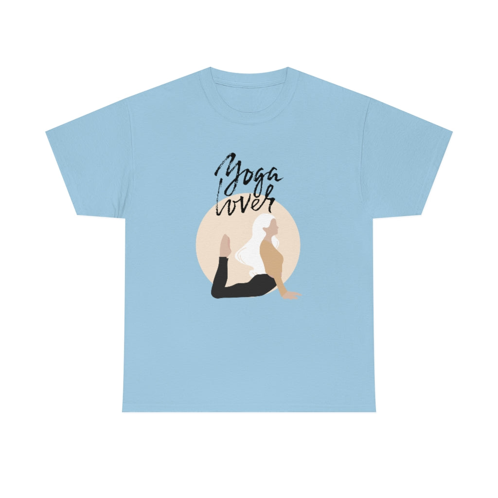 Yoga Love Tee Fun Workout Tshirt Trendy Preppy Gift Shirt Comfy Exercise Tshirt - The Good Life Vibe