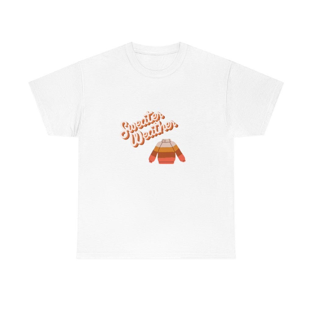 Sweater Weather Retro Fall Tee Winter Tshirt Cute Boho Shirt Women Autumn Thanksgiving T-shirt Halloween FunT - The Good Life Vibe
