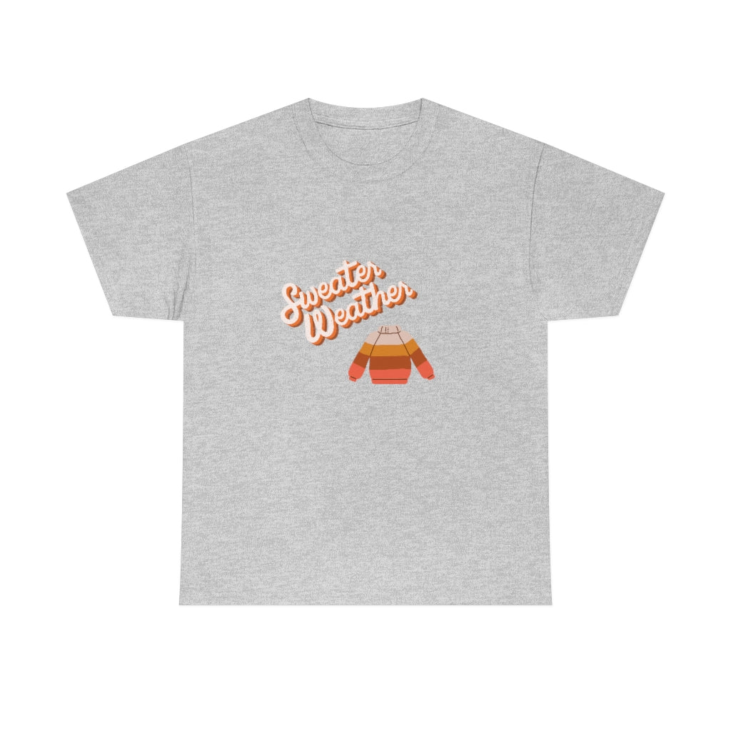 Sweater Weather Retro Fall Tee Winter Tshirt Cute Boho Shirt Women Autumn Thanksgiving T-shirt Halloween FunT - The Good Life Vibe
